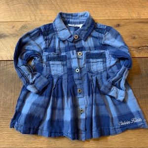 Calvin Klein Plaid Top